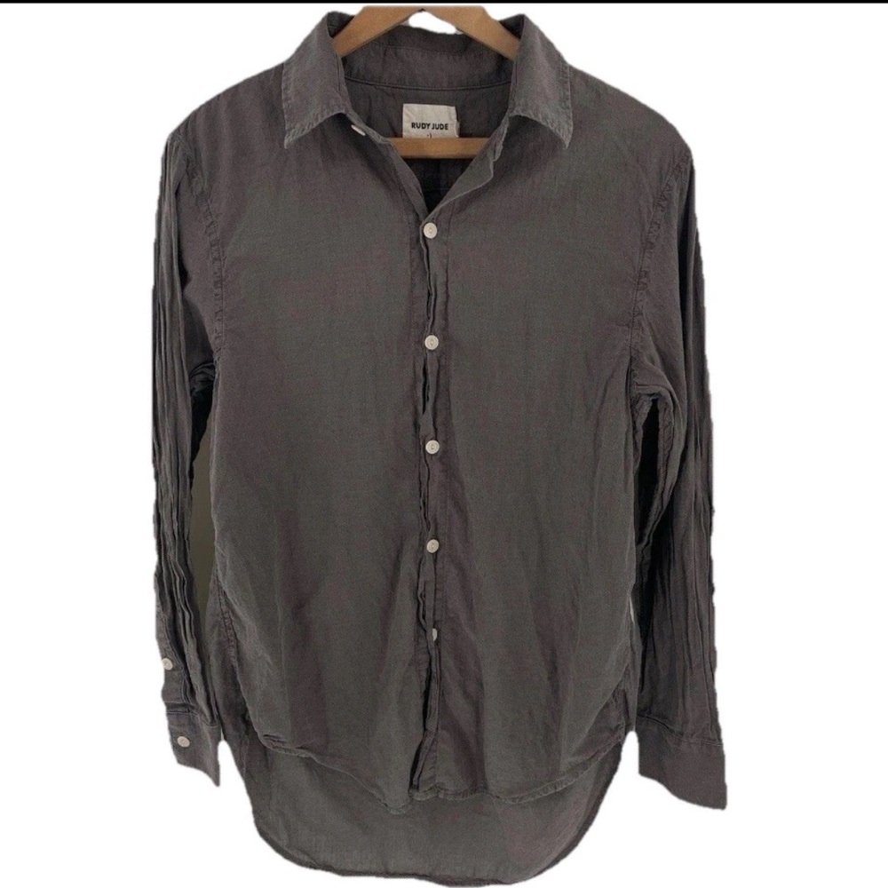 Rudy Jude Textured Cotton Button-Up